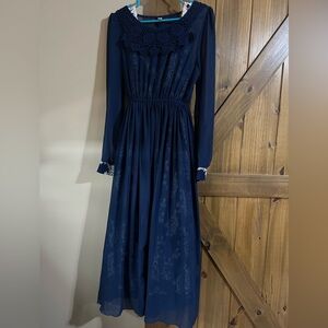Elegant Navy Blue Women's Dress